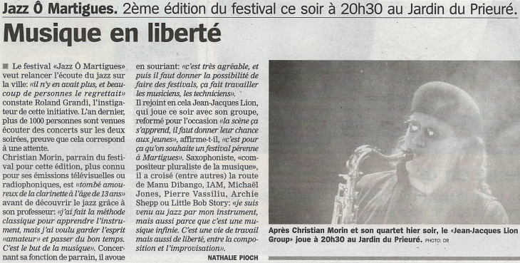 JJ Lion - coupure de presse - Musique en libert